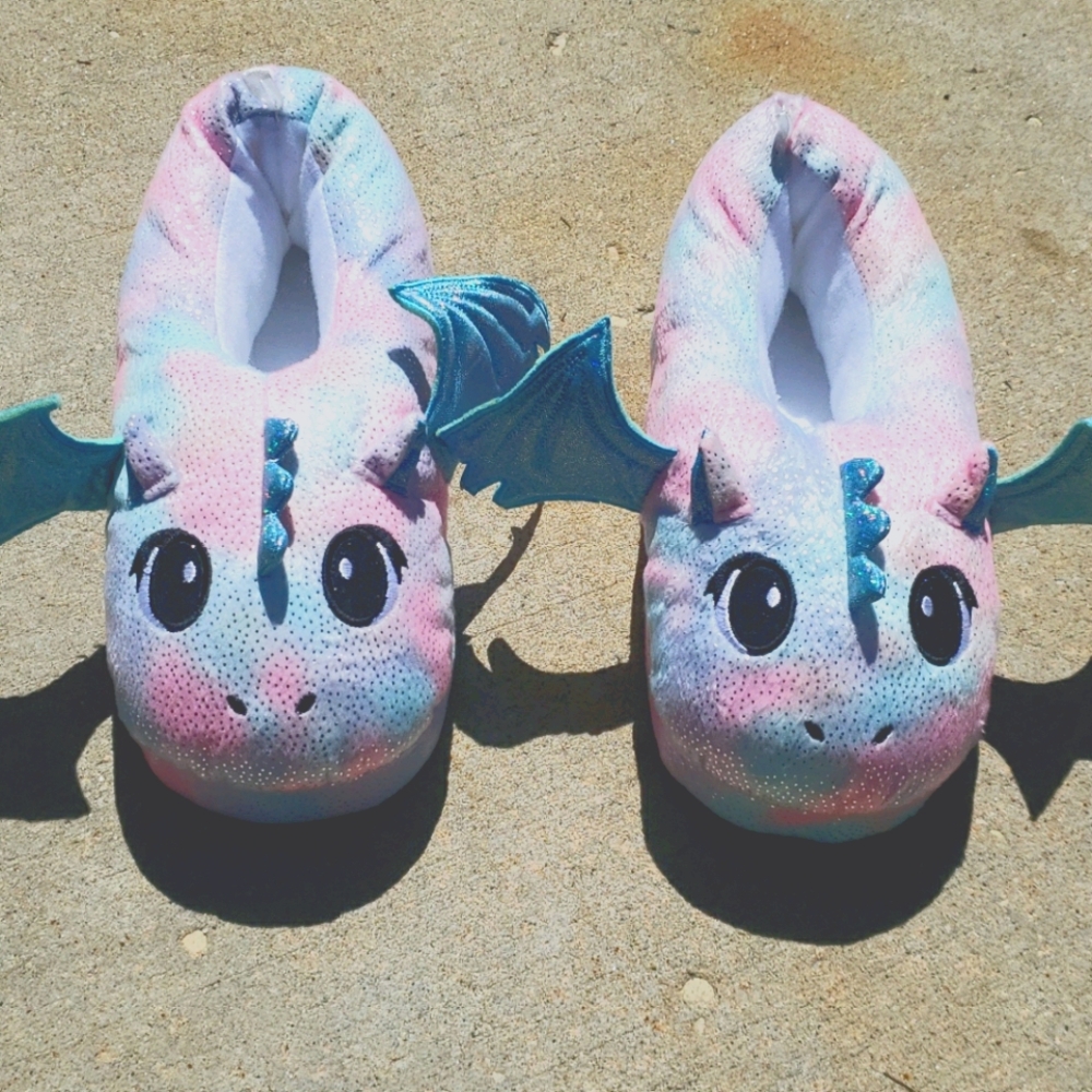 Justice Sparkly Dragon Slippers